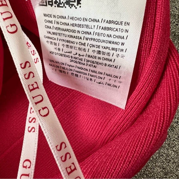 Guess Raspberry Red Bandage Crop Top - Picture 7 of 11